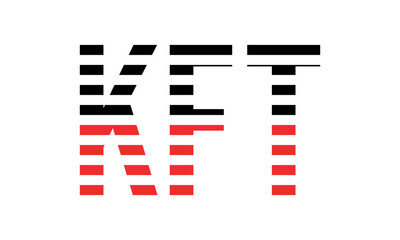 KFT three initial letter iconic line negative space minimal logo design vector template. monogram, abstract, wordmark, business, typography, minimalist, brand, company, flat, modern, unique, simple