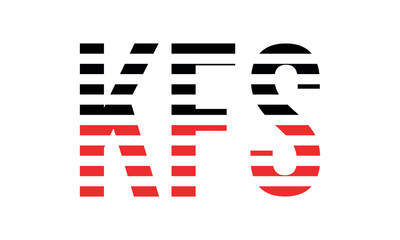 KFS three initial letter iconic line negative space minimal logo design vector template. monogram, abstract, wordmark, business, typography, minimalist, brand, company, flat, modern, unique, simple