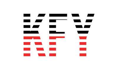 KFY three initial letter iconic line negative space minimal logo design vector template. monogram, abstract, wordmark, business, typography, minimalist, brand, company, flat, modern, unique, simple