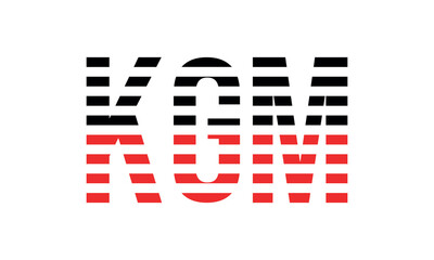 KGM three initial letter iconic line negative space minimal logo design vector template. monogram, abstract, wordmark, business, typography, minimalist, brand, company, flat, modern, unique, simple