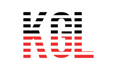 KGL three initial letter iconic line negative space minimal logo design vector template. monogram, abstract, wordmark, business, typography, minimalist, brand, company, flat, modern, unique, simple
