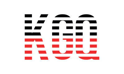 KGQ three initial letter iconic line negative space minimal logo design vector template. monogram, abstract, wordmark, business, typography, minimalist, brand, company, flat, modern, unique, simple