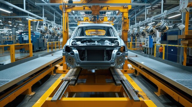 In Companies In The Automotive Industry That Produce Cars, Employees Work