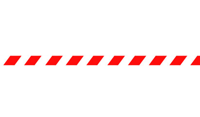 red and white caution tape isolated on white and transparent background. warning, danger, crime scene, police, safety tape vector illustration flat style - obrazy, fototapety, plakaty