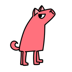 cute red dog cat transparent background vector illustration, to be honest I don't know if this is a dog or a cat...	