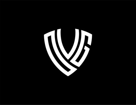 OVG creative letter shield logo design vector icon illustration	