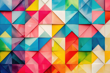 Colourful background from geometric shapes
