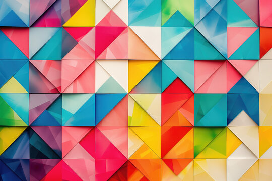 Colourful background from geometric shapes