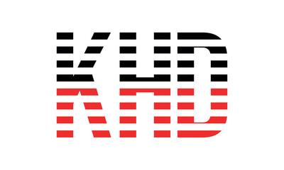 KHD three initial letter iconic line negative space minimal logo design vector template. monogram, abstract, wordmark, business, typography, minimalist, brand, company, flat, modern, unique, simple