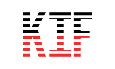 KIF three initial letter iconic line negative space minimal logo design vector template. monogram, abstract, wordmark, business, typography, minimalist, brand, company, flat, modern, unique, simple