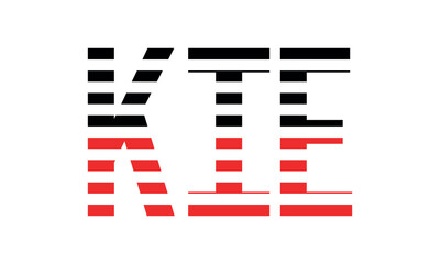 KIE three initial letter iconic line negative space minimal logo design vector template. monogram, abstract, wordmark, business, typography, minimalist, brand, company, flat, modern, unique, simple