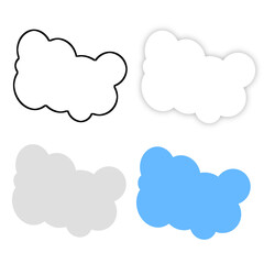 clouds set design element transparent png file 