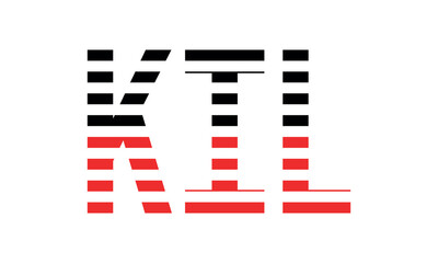 KIL three initial letter iconic line negative space minimal logo design vector template. monogram, abstract, wordmark, business, typography, minimalist, brand, company, flat, modern, unique, simple