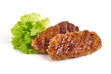 Turkish kofte Meatballs, isolated on white background. High resolution image.