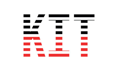 KIT three initial letter iconic line negative space minimal logo design vector template. monogram, abstract, wordmark, business, typography, minimalist, brand, company, flat, modern, unique, simple