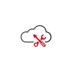 Cloud computing icon. 