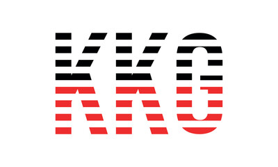 KKG three initial letter iconic line negative space minimal logo design vector template. monogram, abstract, wordmark, business, typography, minimalist, brand, company, flat, modern, unique, simple