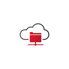 Cloud computing icon. 