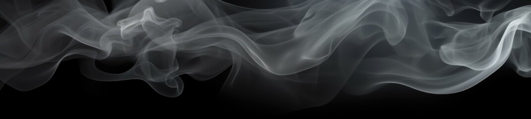 Obraz premium A photo of white smoke billowing against a black background, creating a striking visual contrast.