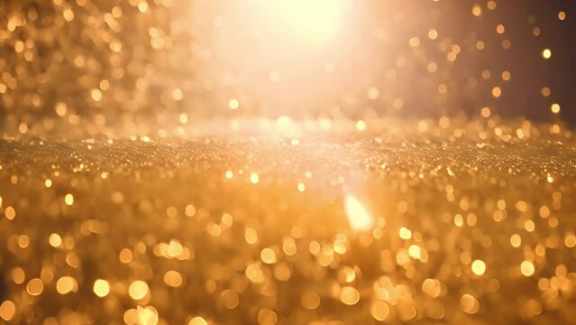 Gold Particle Animated Background Generative AI