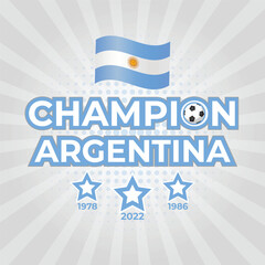 Soccer World Cup Winning Years of Argentina