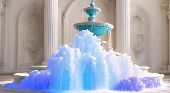 View of water flowing from a fountain