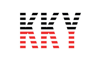 KKY three initial letter iconic line negative space minimal logo design vector template. monogram, abstract, wordmark, business, typography, minimalist, brand, company, flat, modern, unique, simple