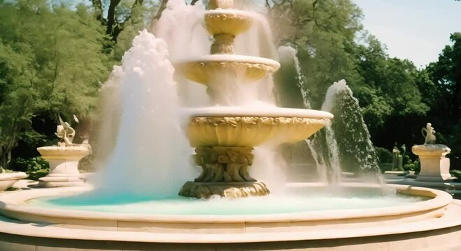 View of water flowing from a fountain