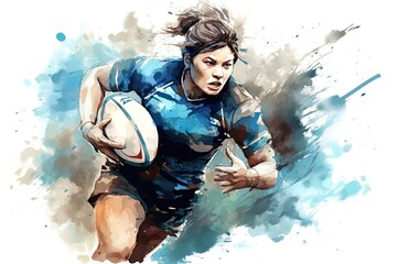 Woman rugby player