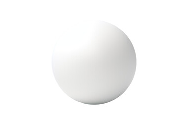 Pure Elegance White Ball on White or PNG Transparent Background.