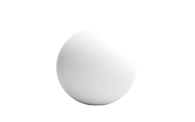 Minimalist Marvel White Ball on White or PNG Transparent Background.