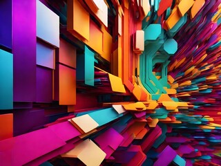 A colorful abstract shape background