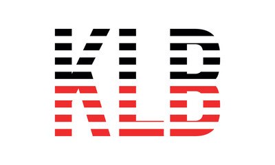 KLB three initial letter iconic line negative space minimal logo design vector template. monogram, abstract, wordmark, business, typography, minimalist, brand, company, flat, modern, unique, simple