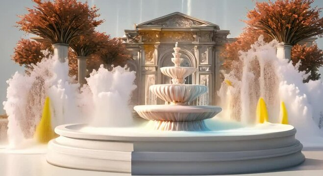 View of water flowing from a fountain