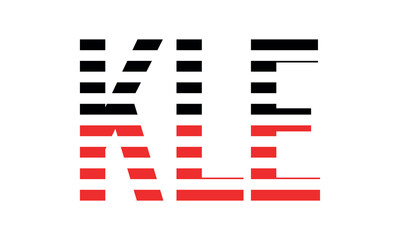 KLE three initial letter iconic line negative space minimal logo design vector template. monogram, abstract, wordmark, business, typography, minimalist, brand, company, flat, modern, unique, simple