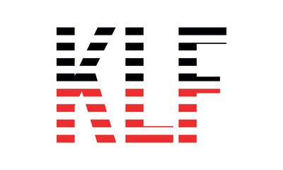 KLF three initial letter iconic line negative space minimal logo design vector template. monogram, abstract, wordmark, business, typography, minimalist, brand, company, flat, modern, unique, simple