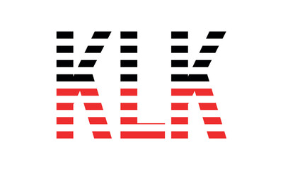 KLK three initial letter iconic line negative space minimal logo design vector template. monogram, abstract, wordmark, business, typography, minimalist, brand, company, flat, modern, unique, simple