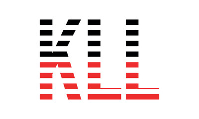 KLL three initial letter iconic line negative space minimal logo design vector template. monogram, abstract, wordmark, business, typography, minimalist, brand, company, flat, modern, unique, simple