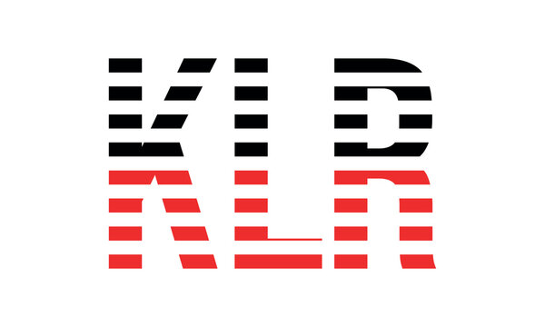 KLR three initial letter iconic line negative space minimal logo design vector template. monogram, abstract, wordmark, business, typography, minimalist, brand, company, flat, modern, unique, simple