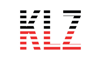 KLZ three initial letter iconic line negative space minimal logo design vector template. monogram, abstract, wordmark, business, typography, minimalist, brand, company, flat, modern, unique, simple