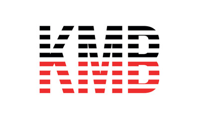 KMB three initial letter iconic line negative space minimal logo design vector template. monogram, abstract, wordmark, business, typography, minimalist, brand, company, flat, modern, unique, simple