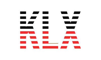 KLX three initial letter iconic line negative space minimal logo design vector template. monogram, abstract, wordmark, business, typography, minimalist, brand, company, flat, modern, unique, simple