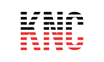 KNC three initial letter iconic line negative space minimal logo design vector template. monogram, abstract, wordmark, business, typography, minimalist, brand, company, flat, modern, unique, simple