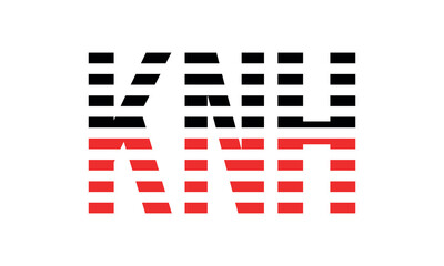 KNH three initial letter iconic line negative space minimal logo design vector template. monogram, abstract, wordmark, business, typography, minimalist, brand, company, flat, modern, unique, simple