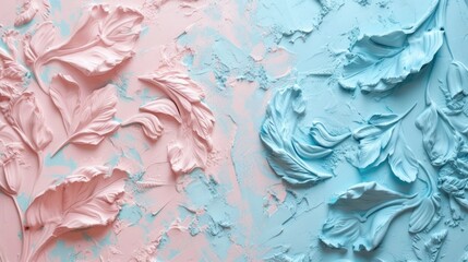 Serene Blue and Pink Paint Textures