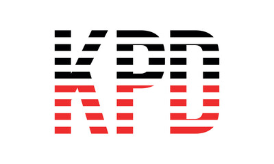 KPD three initial letter iconic line negative space minimal logo design vector template. monogram, abstract, wordmark, business, typography, minimalist, brand, company, flat, modern, unique, simple