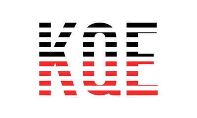 KQE three initial letter iconic line negative space minimal logo design vector template. monogram, abstract, wordmark, business, typography, minimalist, brand, company, flat, modern, unique, simple