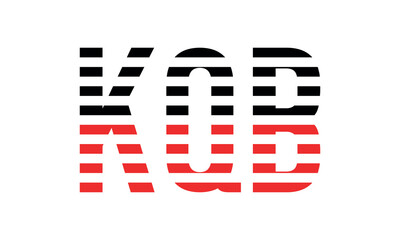 KQB three initial letter iconic line negative space minimal logo design vector template. monogram, abstract, wordmark, business, typography, minimalist, brand, company, flat, modern, unique, simple