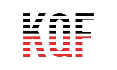 KQF three initial letter iconic line negative space minimal logo design vector template. monogram, abstract, wordmark, business, typography, minimalist, brand, company, flat, modern, unique, simple