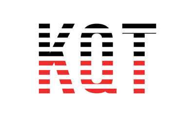 KQT three initial letter iconic line negative space minimal logo design vector template. monogram, abstract, wordmark, business, typography, minimalist, brand, company, flat, modern, unique, simple